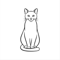 Stylish Cat Vector Art