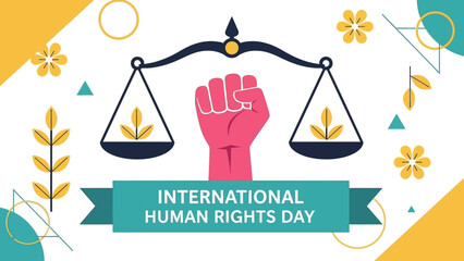 Celebrate International Human Rights Day with this powerful symbol of justice and equality for all, a vibrant design promoting global harmony.
