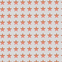 Red Christmas Star Seamless Pattern – Festive New Year Background