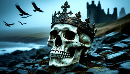 skeleton skull and crossbones halloween