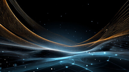 Dark, empty world Minimalistic virtual Futuristic reality with geometric shapes and floating structures, bright light source, floating, smooth gradient, Empty digital world with softly lit clean lines