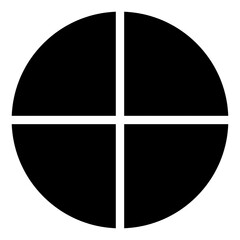 Abstract Geometric Circle with Cross Symbol A Simple Design Element