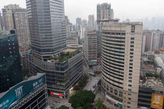 High rise buildings in CDB of Chongqing, China.