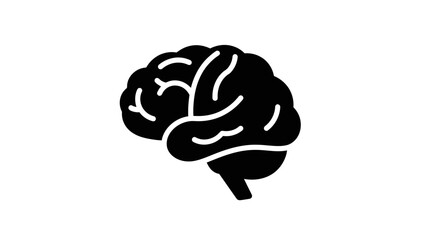 Human brain silhouette illustration representing thought process and cognitive functions.