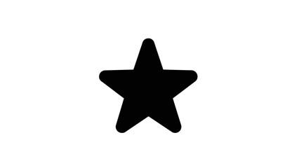 Black star shape isolated on white background simple design.