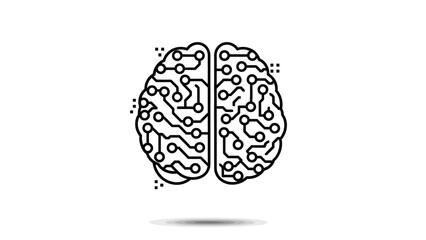 Digital brain illustration representing artificial intelligence and technological innovation.