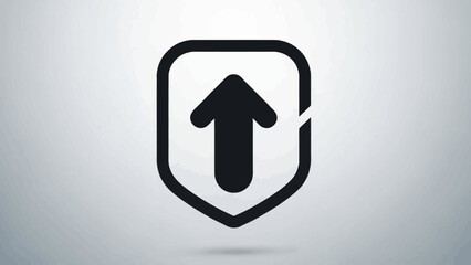 Shield with Upward Arrow Icon.