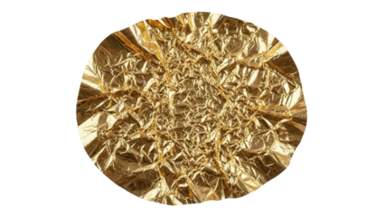 Abstract golden crumpled foil texture background