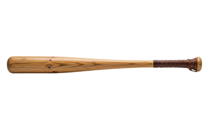 Classic Wooden Baseball Bat with Leather Grip