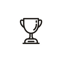 Minimalist icon of a trophy vector logo flat design