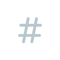 Obraz premium Minimalist vector icon of a hashtag symbol logo