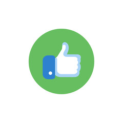 Obraz premium Minimalist vector icon of a like thumb for app
