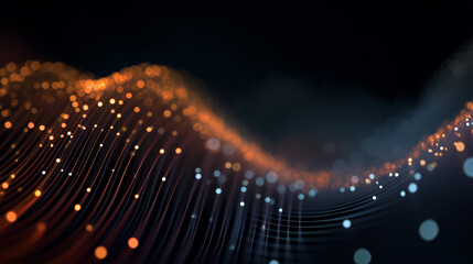 Data Stream: A visual representation of a complex data flow, highlighting the intricate connections and pathways of digital information.