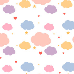 seamless pattern with clouds