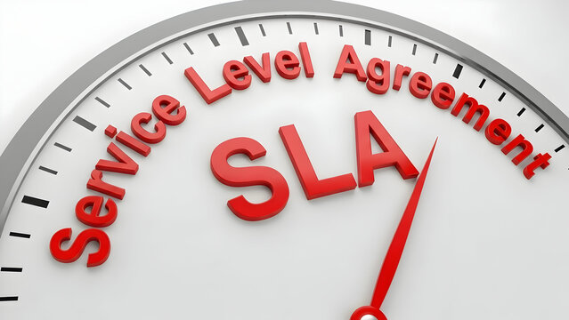Service level agreement deadline approaching fast with clock and SLA reminder