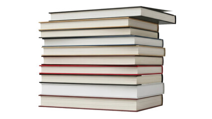 Stack of hardcover books on black background