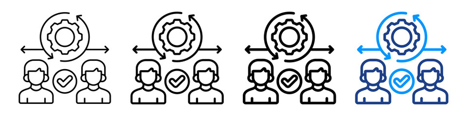 Change Management Icon Different Style Outline Collection Set.