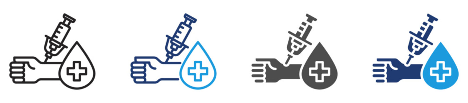 phlebotomist icon set multiple style