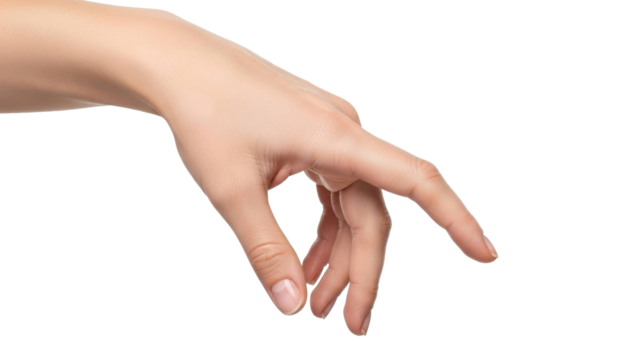 Elegant Hand Reaching Down Against Black Background