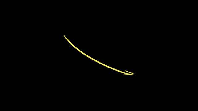 Dynamic downward flowing yellow arrow animation against black background