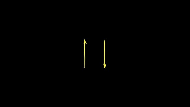 Dynamic contrasting arrows on a black background for impactful visuals