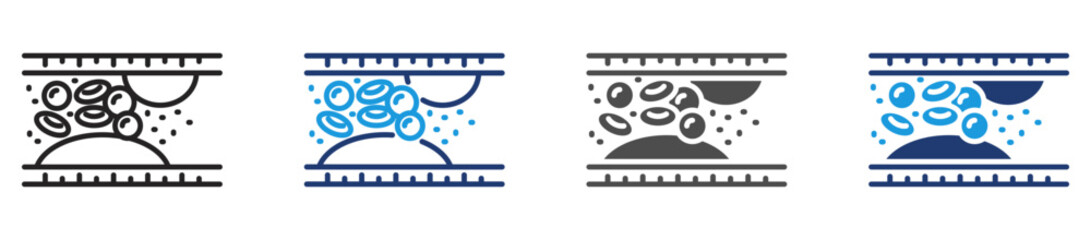 blood clot icon set multiple style