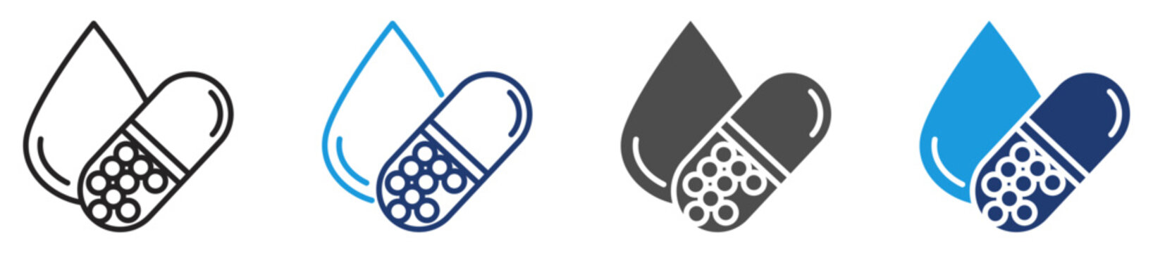 anticoagulant icon set multiple style
