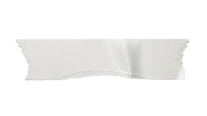 White torn tape strip isolated on black background