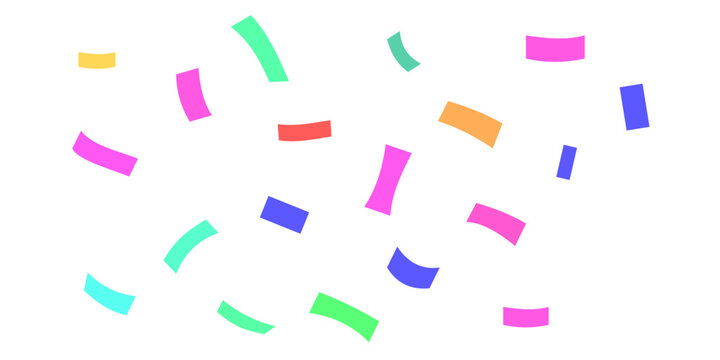 Colorful Confetti Pieces Vector Illustration on Black Background
