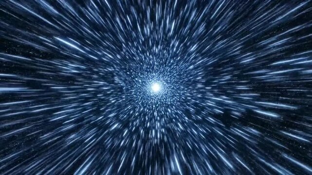Hyperspace light speed tunnel accelerates forward