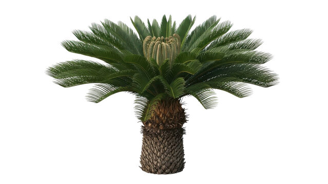Beautiful Sago Palm plant isolated on black background
