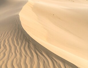 Golden Sand Dunes of the Desert, Nature's Sculptural Masterpiece, Abstract Scene