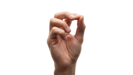 Hand gesture forming letter O in sign language