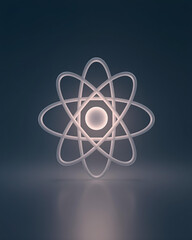 Glowing Atomic Structure Symbol