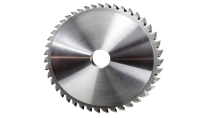 Sharp circular saw blade ready for precision cutting, a symbol of industrial strength and craftsmanship, ideal for woodworking and metalwork projects