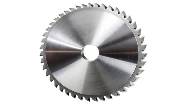 Sharp circular saw blade ready for precision cutting, a symbol of industrial strength and craftsmanship, ideal for woodworking and metalwork projects