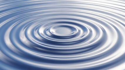 Abstract concentric ripples on a calm blue water surface with subtle reflections