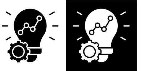 Innovation Metrics Icon Set White Style Collection