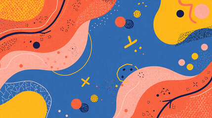 Trendy abstract shapes create modern background art