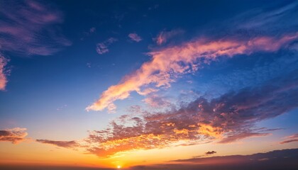 Fototapeta premium Sky With Clouds At Sunset Beautiful Colors
