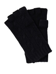 Pair of black fingerless gloves isolated on transparent background