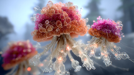 Magical and mystical ocean art with glowing particles and soft, dreamy light effects.