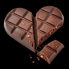 heart shaped chocolate bar