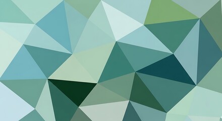 Obraz premium Abstract background featuring a mosaic of triangles in shades of green and blue colors design