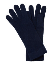 Dark navy blue winter gloves isolated on transparent background
