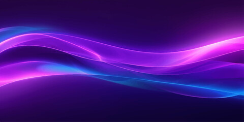 Abstract purple and pink flowing light waves create a smooth, glowing energy background design