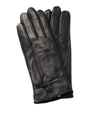 Naklejka premium A pair of textured black leather gloves isolated on transparent background