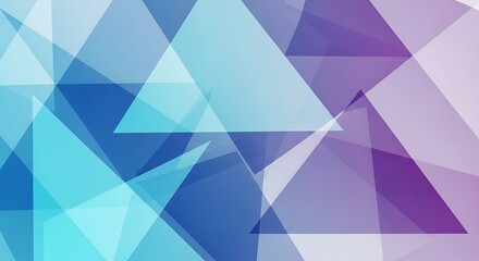 Obraz premium Abstract background with overlapping triangles in shades of blue and purple colors design art