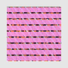 Abstract Data Stream Pattern with Colorful shapes, Geometric Grid with Repeating Color Blocks