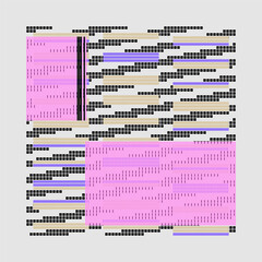 Abstract Data Stream Pattern with Colorful shapes, Geometric Grid with Repeating Color Blocks